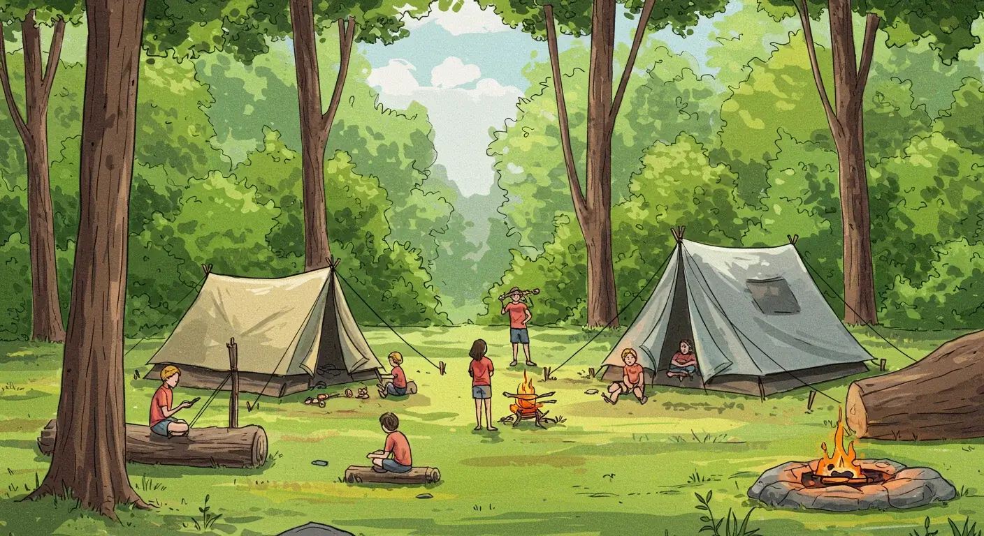 サマーキャンプでの英語学習イメージ